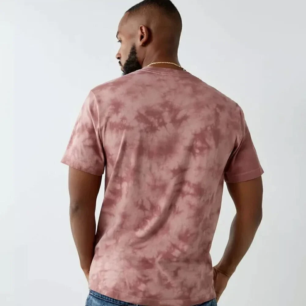 True Religion Jeans T-Shirt Tie Dye Logo Tee Crew Buddha Horseshoe Graphic Men's